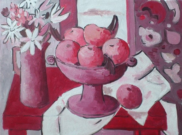 Натюрморт в розово, Василка Монева