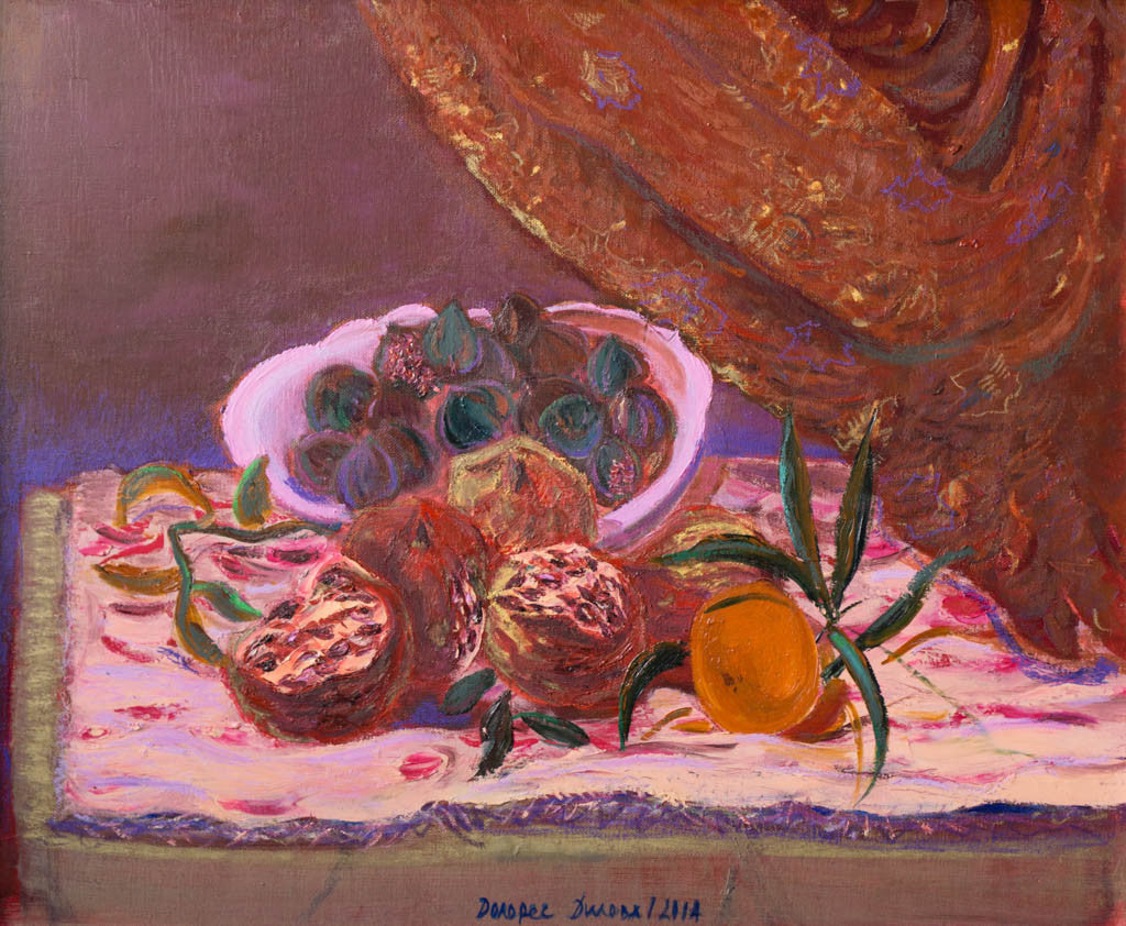 Натюрморт в червено, Долорес Дилова