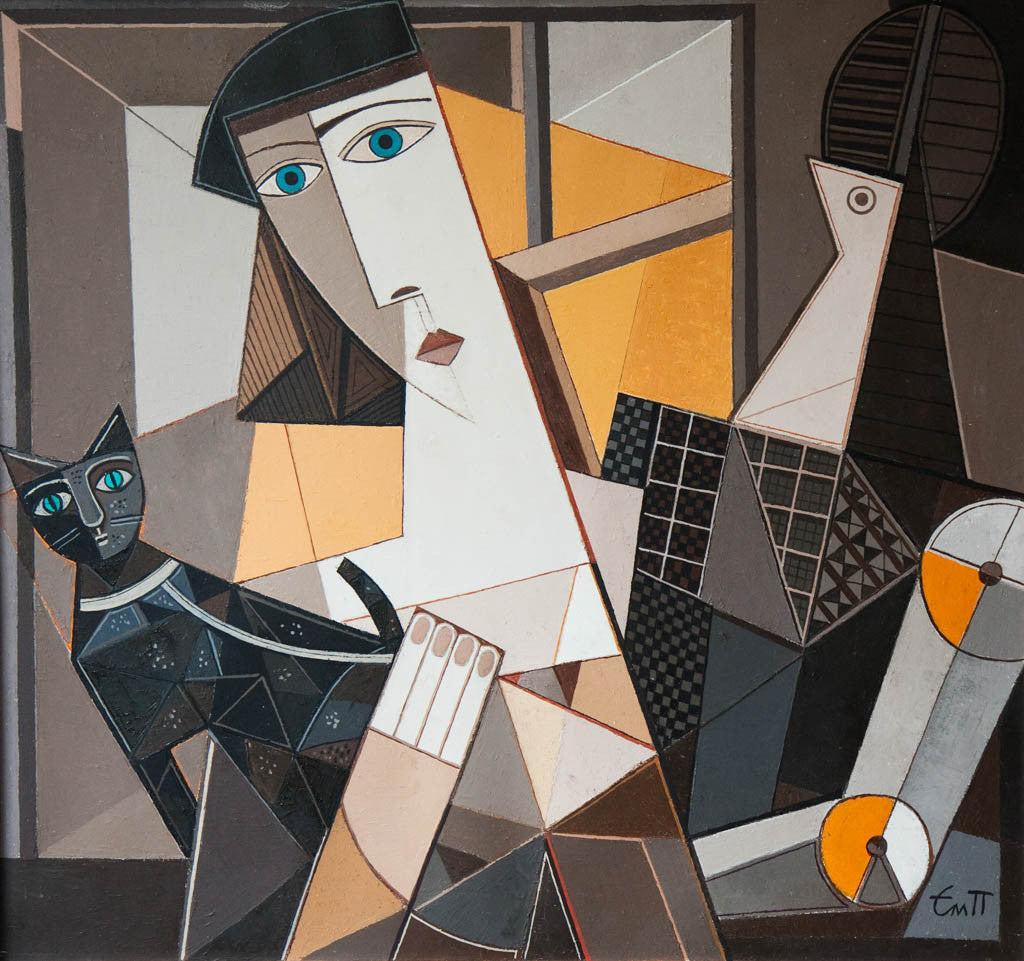 Дама с котка, Емануил Попгенчев