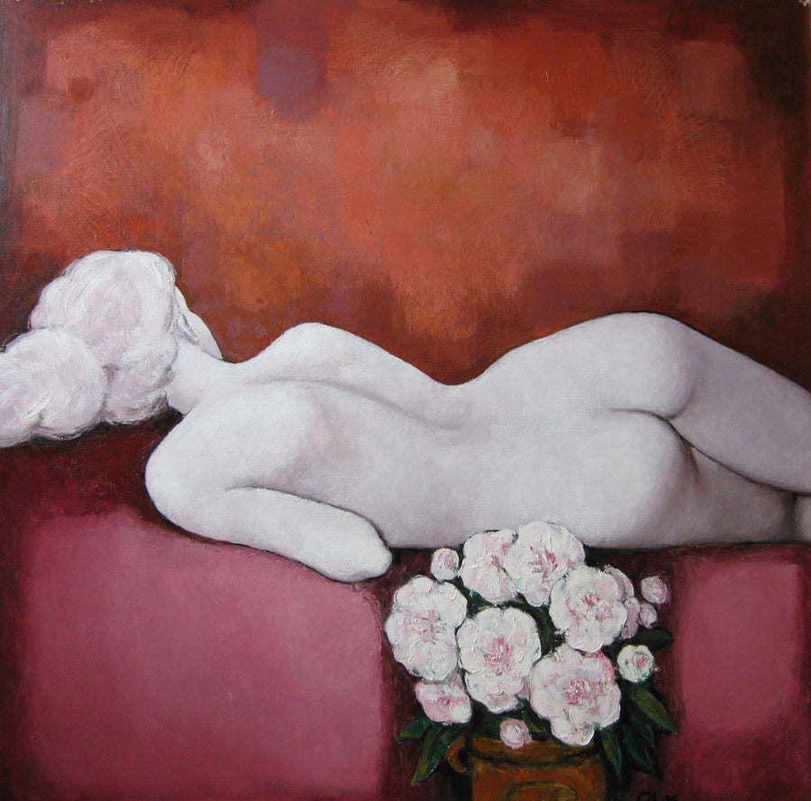 Композиция с цвете (гръб), Генчо Денчев