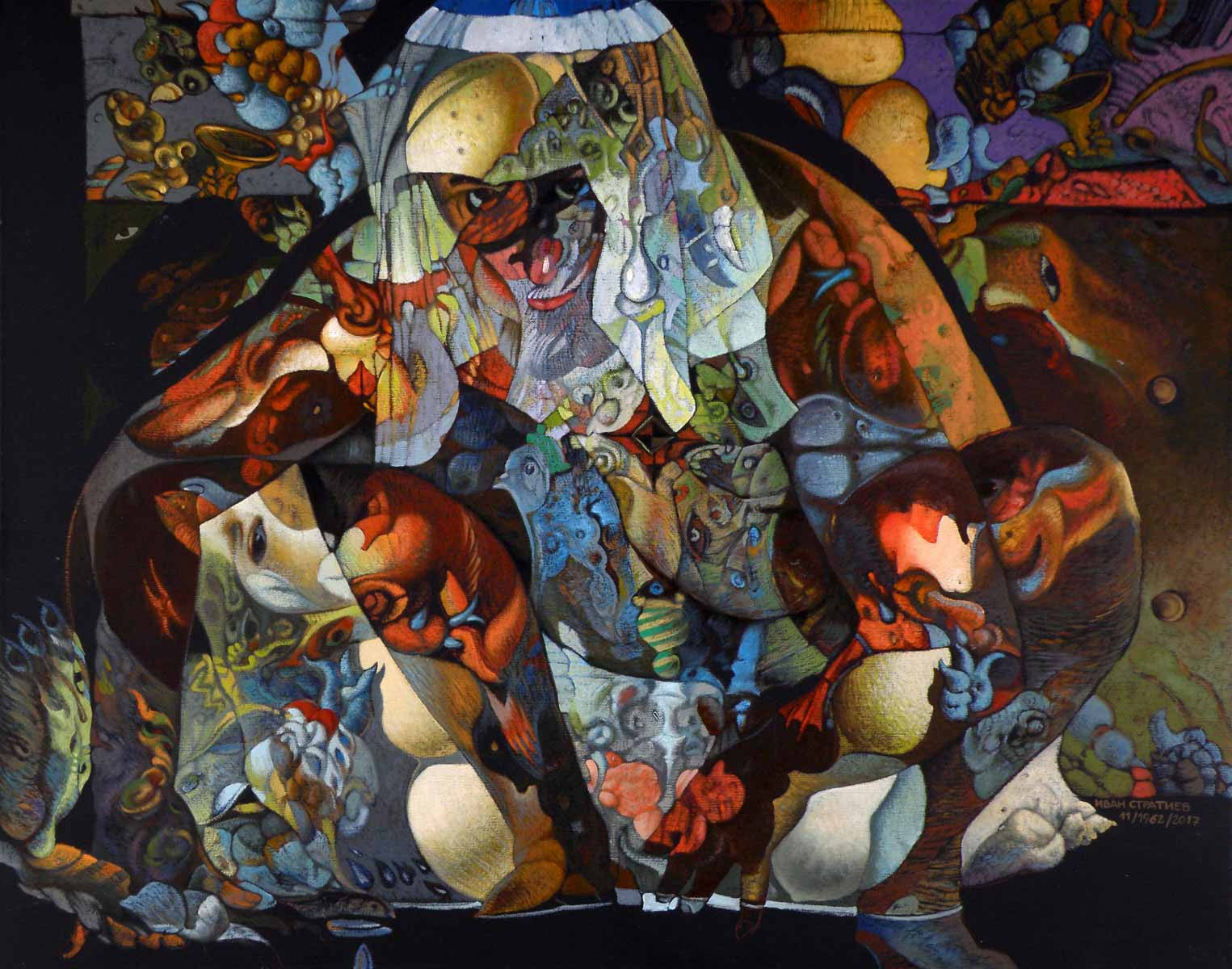 Клекнал автопортрет, Иван Стратиев