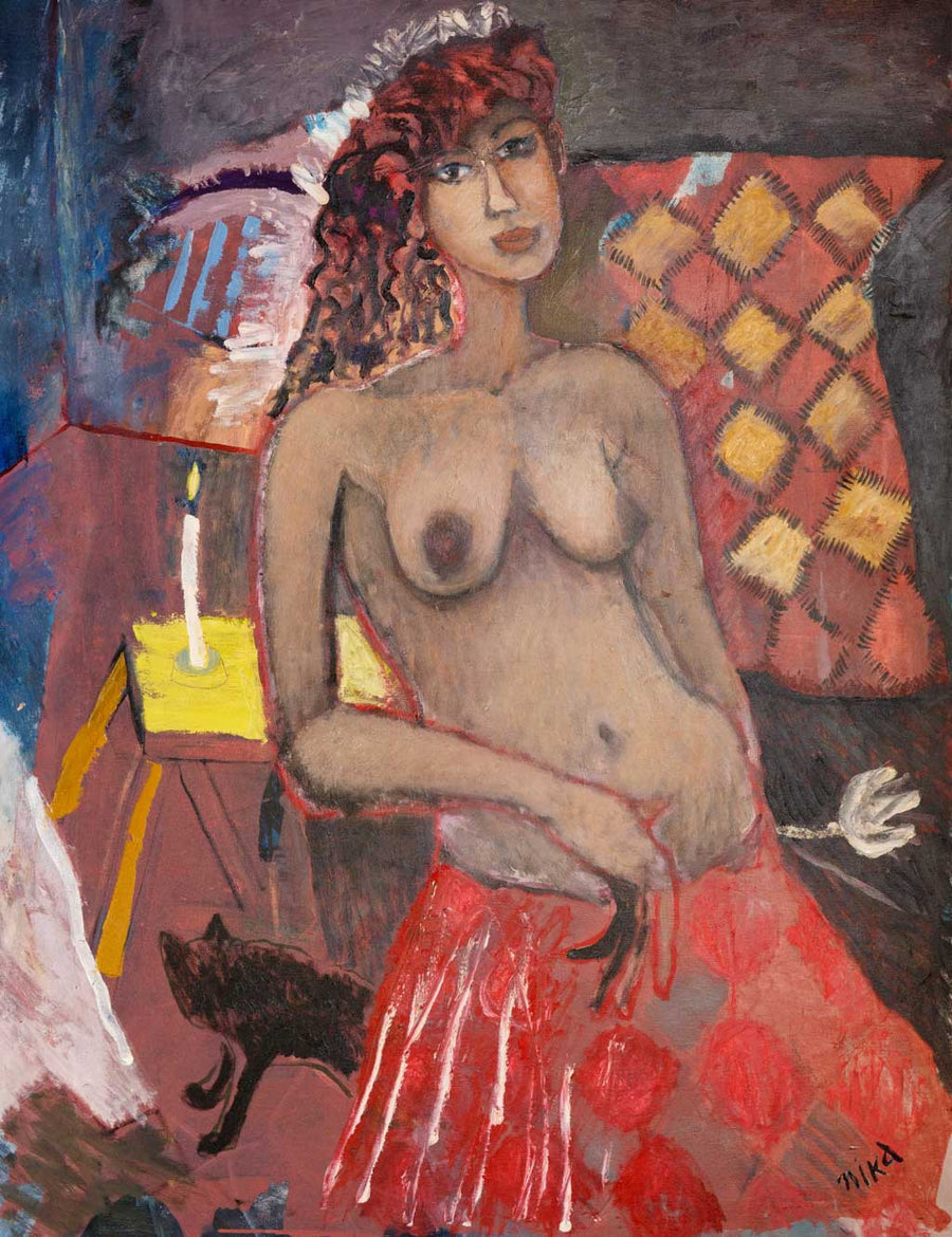 Жена с черна котка през нощта, Николай Димчевски