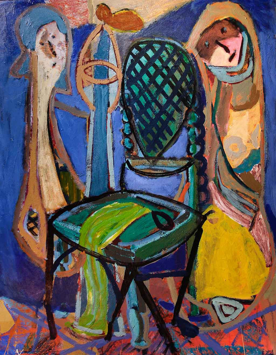 Интериор със син стол , Росен Марковски