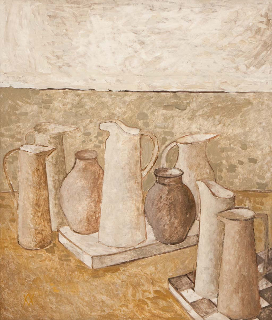 Натюрморт със съдове, Василка Монева