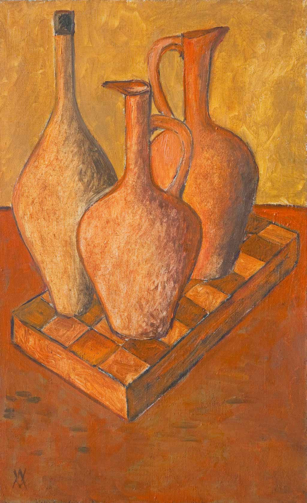 Три съда в оранжево, Василка Монева