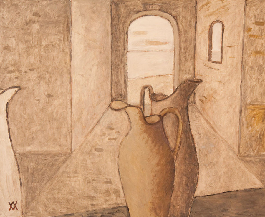 Натюрморт в бежаво, Василка Монева