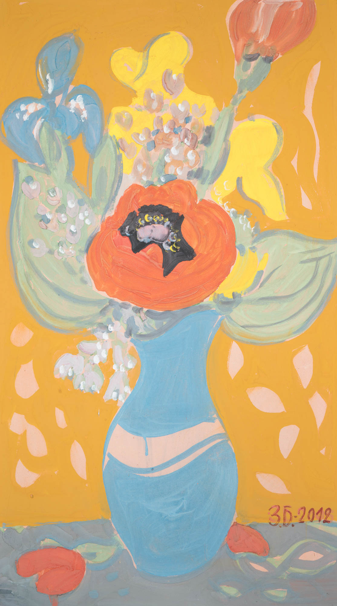 Цветя в синя ваза, Здравко Батембергски