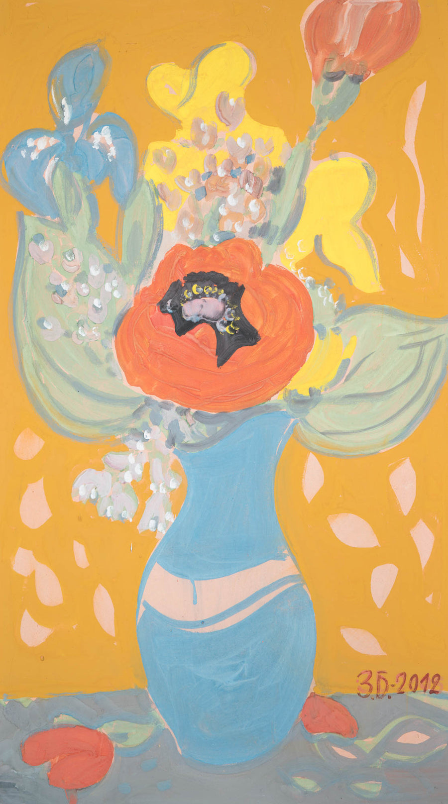 Цветя в синя ваза, Здравко Батембергски