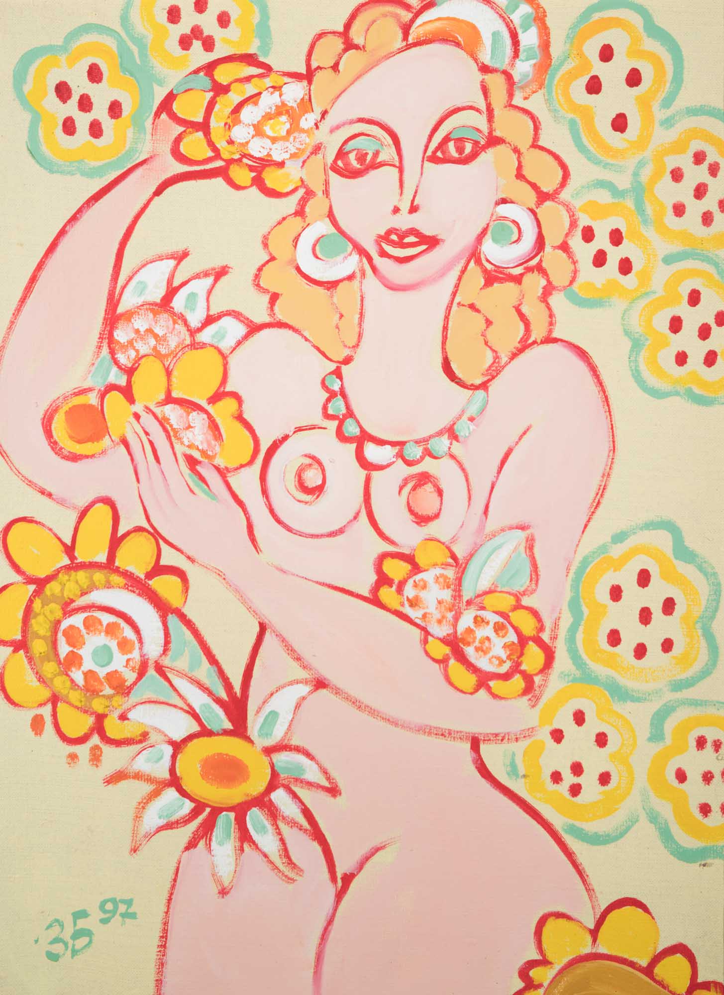 Момиче с цветя, Здравко Батембергски