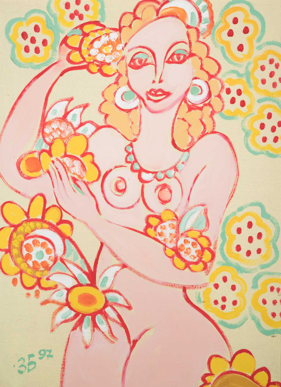 Момиче с цветя, Здравко Батембергски