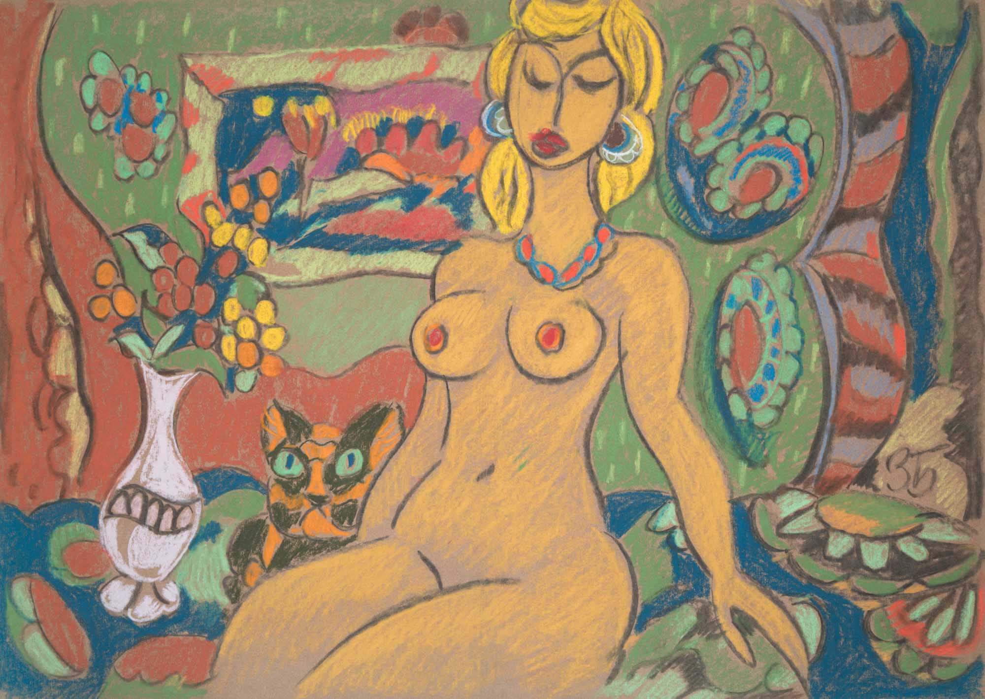 Момиче с котка, Здравко Батембергски