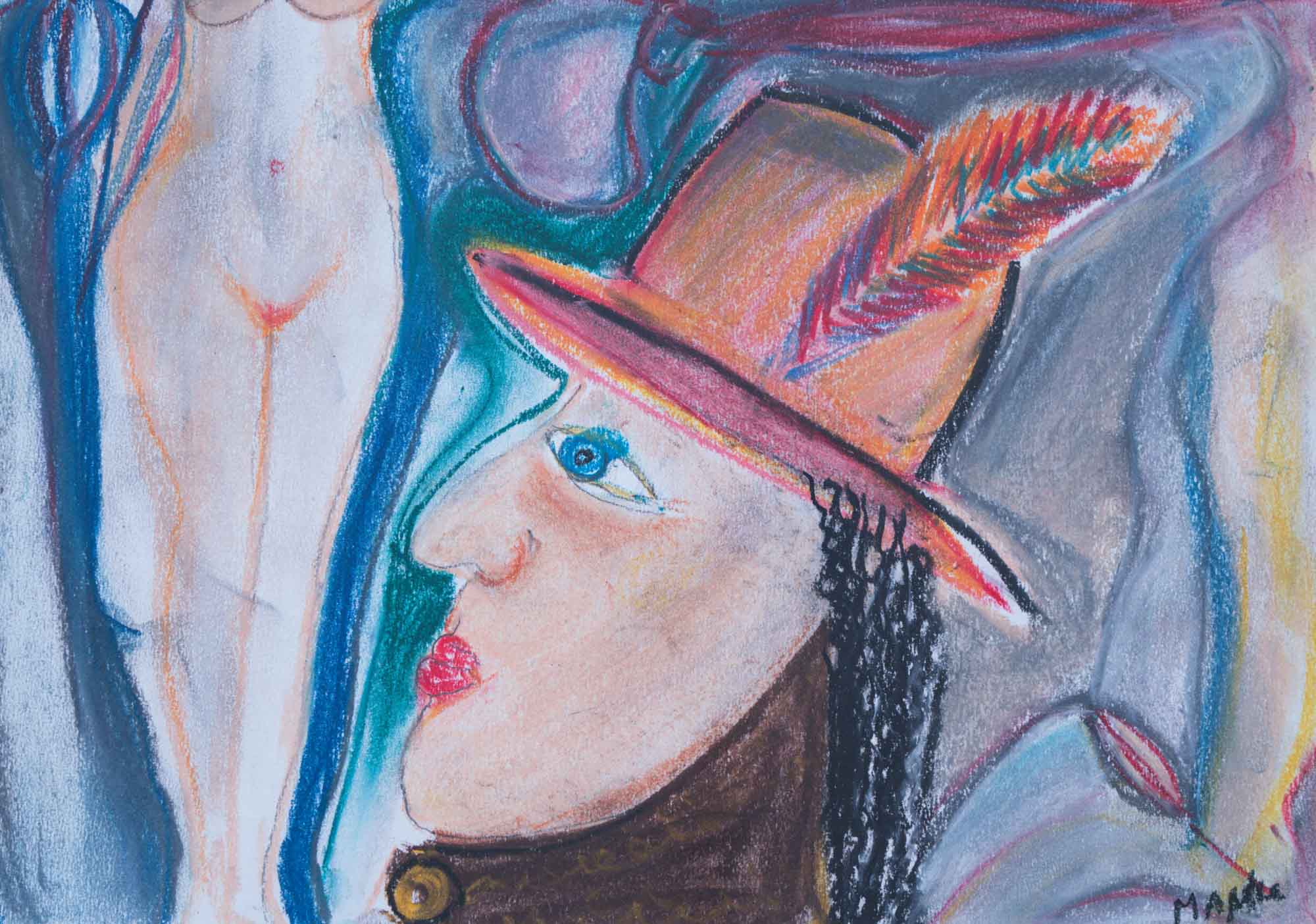 Евреин с шапка с перо, Добромир Манев