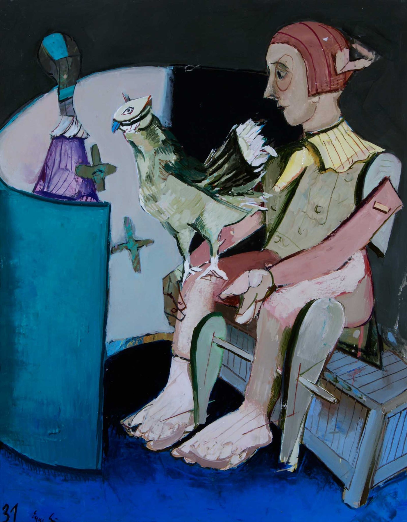 Мъж с птица