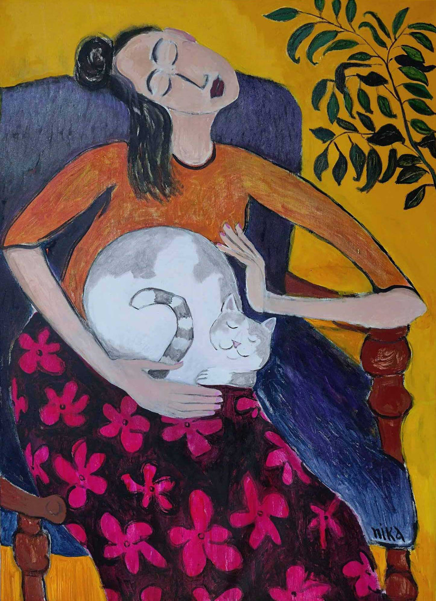 Момиче с котка, Николай Димчевски