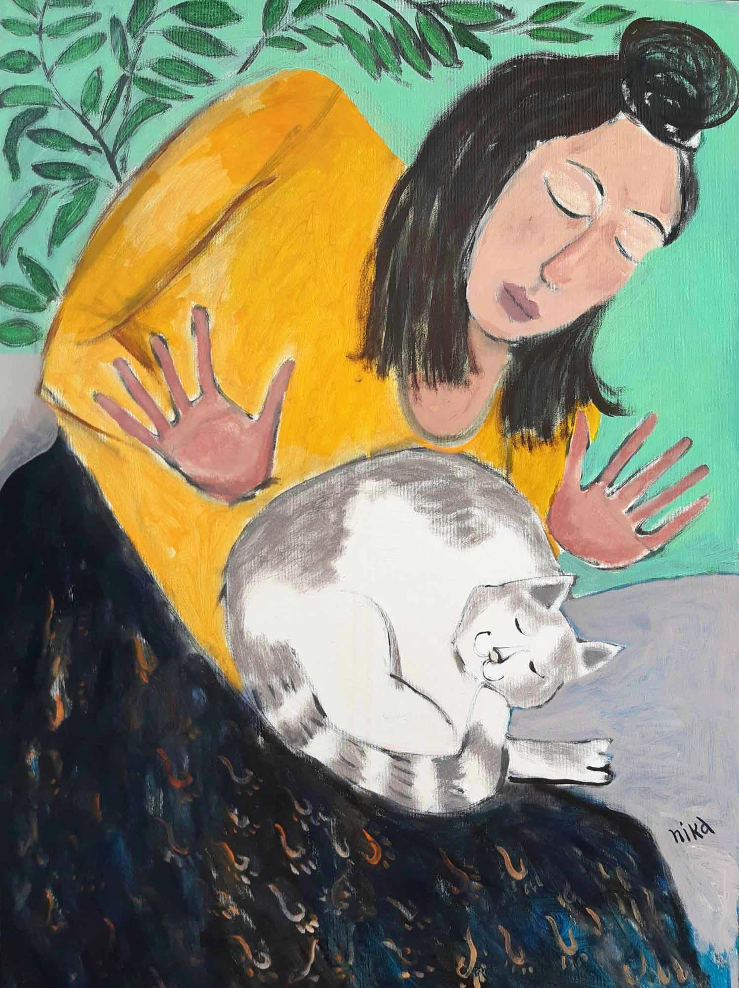 Момиче с котка, Николай Димчевски