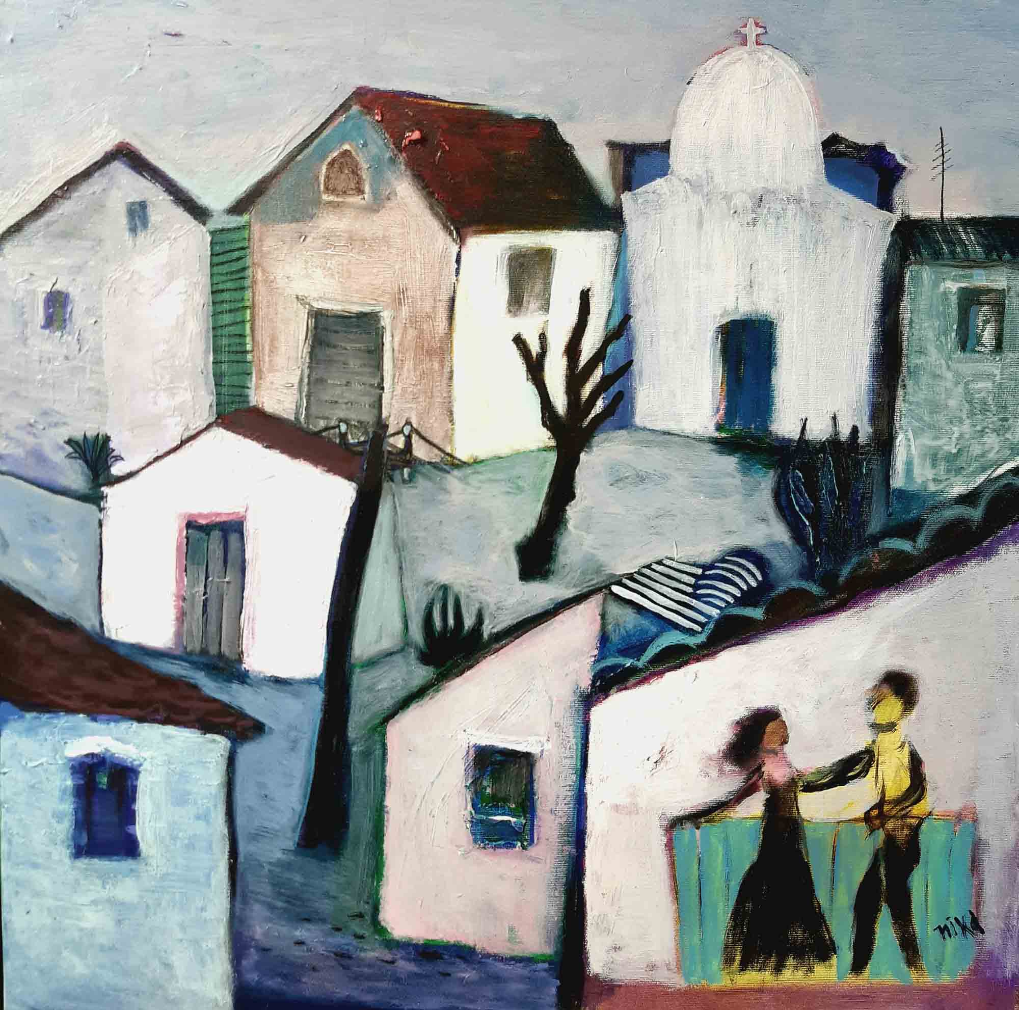 Танцът (пейзаж в бяло), Николай Димчевски